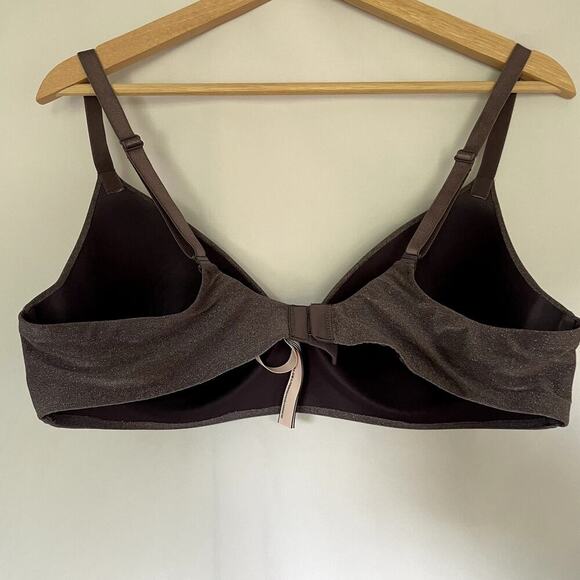 Victoria's Secret purple sparkly t-shirt lightly lined wireless bra women's 40C - Picture 3 of 5
